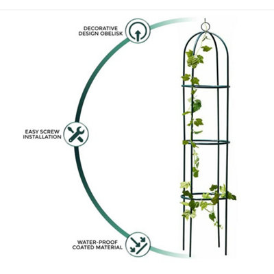 Stylish Garden Obelisk For Climbing PlantsEasy Assembly Coated Steel Tubing Design from B&Q
