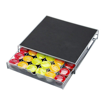 B&Q Coffee Machine Stand With Capsule Pod Holder Drawer, Compatible With Nespresso And Other Machines