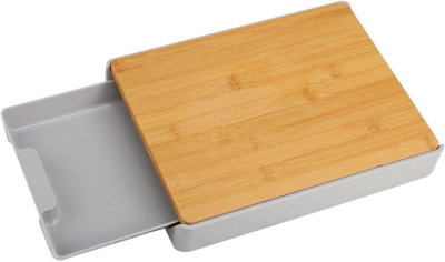  - Bamboo Chopping Board With Pull-Out Trays For Easy Food PrepDurable And Eco-Friendly