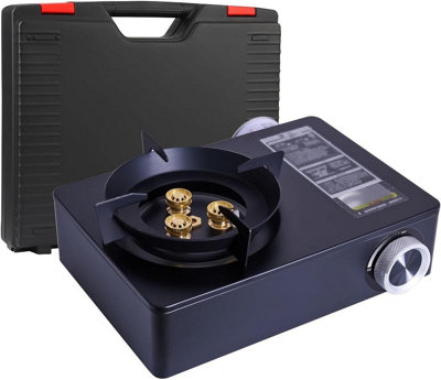 Compact Portable Gas Stove Burner 12000 Btu Camping Stove With With Carry Case Ideal For Camping Barbecues Picnics Outdoor Meals