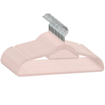 30 Pack Velvet Clothes Hangers Non Slip Hangers With Swivel Hook And Tie Bar Slimline Wardrobe Organisers Coats Dresses from B&Q