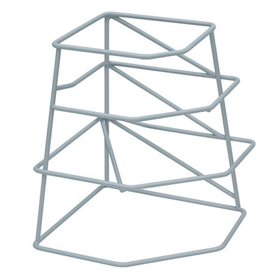  - 4 Tier Corner Plate Rack For Kitchen Cupboard Heavy Duty Space Saving Dish Rack Shelf Compact Storage Organiser Grey