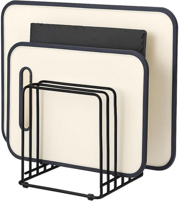 Extendable 3 Slot Pan And Bakeware Rack Heavy Duty Metal Cupboard Organiser For Trays Boards Lids Rust Resistant Vertical Storage from B&Q