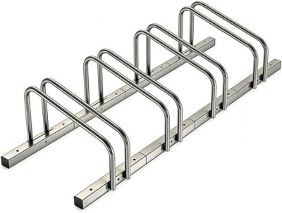 4 Bike Storage Rack Modular Metal Bicycle Parking Stand Wall Or Floor Mounted Secure Space Saving Holder For Garage from B&Q