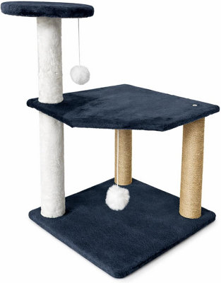  - Cat Scratching Post For Cats Multi Level Sisal Scratch Tower Plush Perch Hanging Toys Stable Indoor Climbing Post