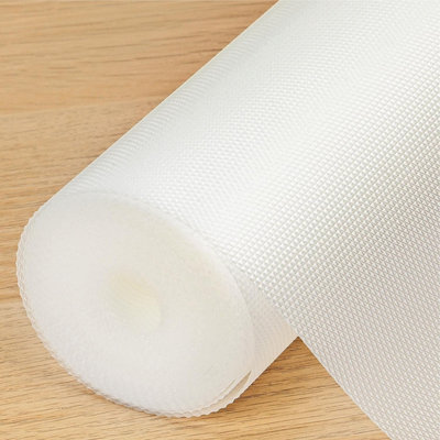 Non Adhesive Drawer And Shelf Liner Roll Eva Waterproof Non Slip Cabinet Mat Food Safe Fridge Liner Clear from B&Q