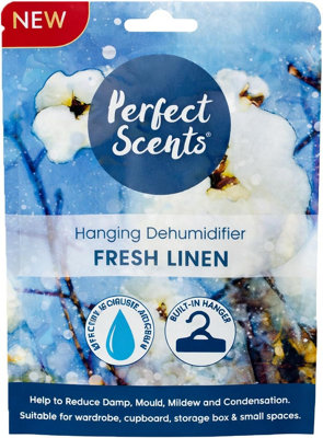  - Hanging Dehumidifier Moisture Absorber Fresh Linen Damp Condensation Control Wardrobe Cupboard Pack Of 1