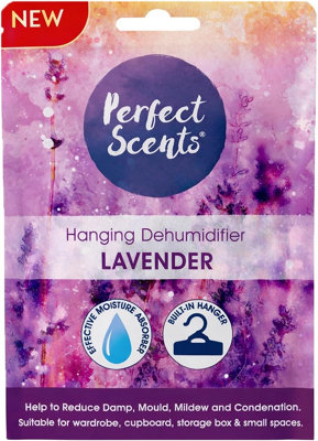  - Hanging Dehumidifier Moisture Absorber Fresh Linen Lavender Wardrobe Cupboard Damp Control Pack Of 1