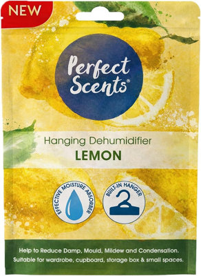Hanging Moisture Absorber Dehumidifier Fresh Linen Lemon Wardrobe Damp Control Pack Of 1 from B&Q