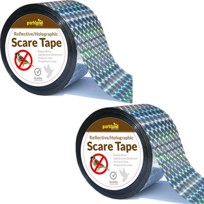 Reflective Bird Scare Tape 106M Ribbon Bird Deterrent For Garden Balcony Crop Protection Pack Of 2 from B&Q