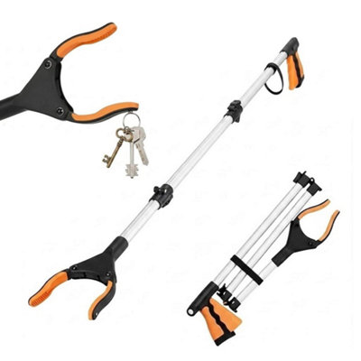  - Foldable Reacher Grabber Tool Extendable Litter Picker With Rotating Head And Magnet Tip