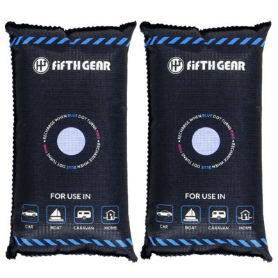 2 Pack Car Dehumidifier Bags 1Kg Reusable Moisture Absorber For Cars Vans Boats Caravans Condensation Control from B&Q
