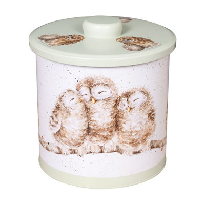 Wrendale Designs Owl Design Green Biscuit Barrel Kitchen and Home Accessories - Image 6