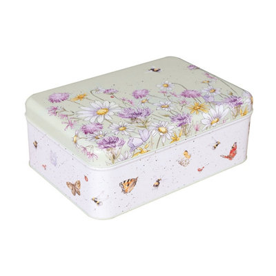 Wrendale Designs Bee and Butterfly Rectangular Storage and Food Tin Home Decor - Image 3