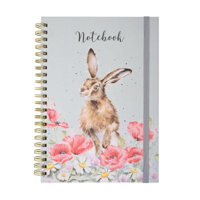 Wrendale Designs Field Of Flowers Hare A4 Notebook - Multicoloured - Image 4