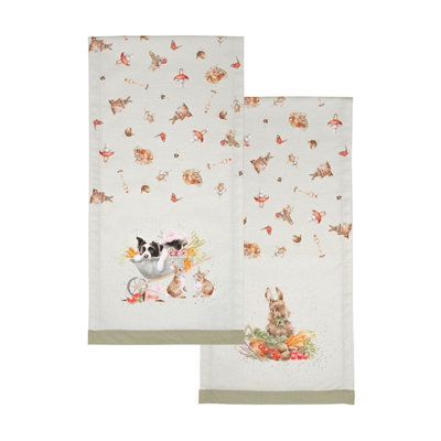 Wrendale Designs Woodland Design Table Runner - Light Grey - Image 7