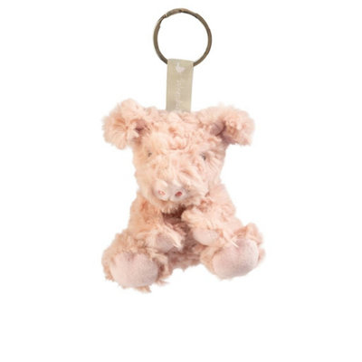 Wrendale Designs Silver Wrendale Pig Plush Keyring - Image 4