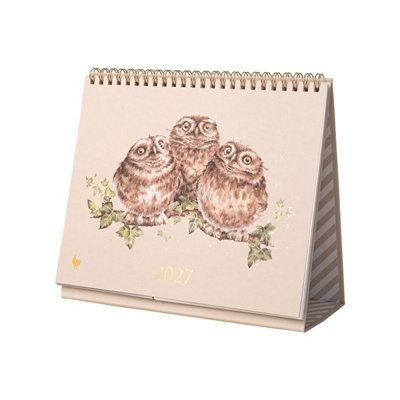 Rackhams Wrendale Designs, Hello Easel Desk Calendar 2027, Desk Calendars, Month To View, Animals, Gift - Image 6