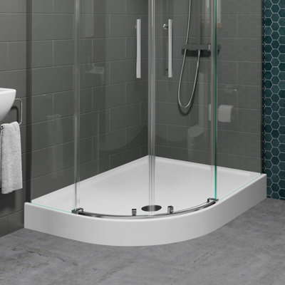 Affine Hydrolux Lh Easy Plumb Offset Quadrant Shower Tray 1200 X 800mm With Waste from B&Q