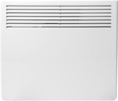 Devola 1000W Eco Electric Panel Heater With Adjustable Thermostat And TimerSlimline Wall Mounted Or Free StandingWhite from B&Q