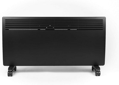 Devola Eco Electric Panel Heater Energy Efficient 2400W Thermostat Timer Black