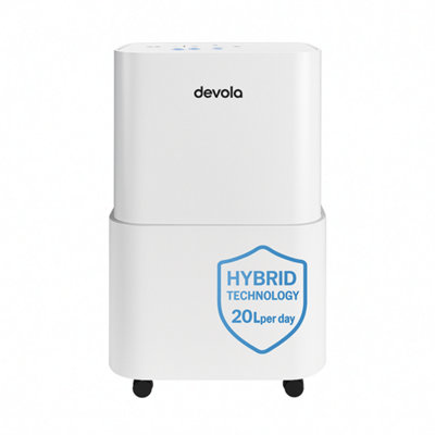 Devola 20L/day Dehumidifier For Home, Hybrid With Hepa Filter & Air Purifier Function, Cleans Air, Dries Laundry & Keeps You Dry