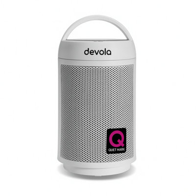 Devola 1500W Portable Ceramic Fan Heater 2 Heat SettingsThermostat ControlOscillatingSafety Shut-OffCompact White from B&Q