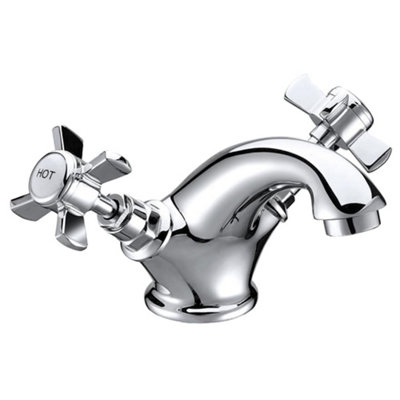 GravaHaus Luxury Traditional Mono Basin MixerChrome from B&Q
