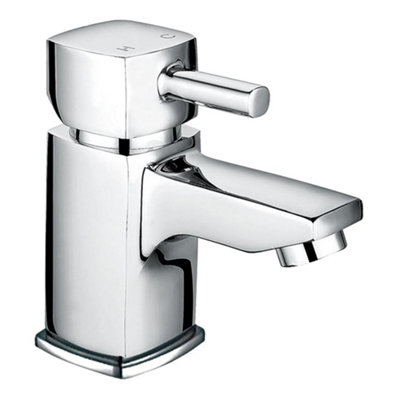 GravaHaus Luxury Modern Cube Mini Mono Basin MixerChrome from B&Q