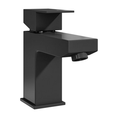 GravaHaus Luxury Modern Standard Mono Basin MixerBlack from B&Q