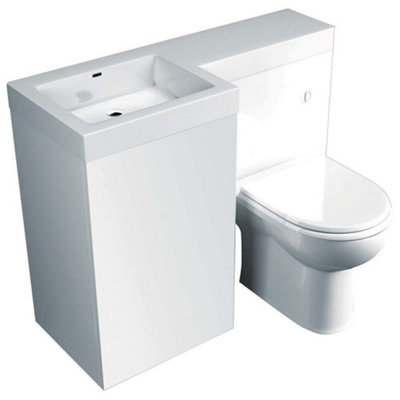 Arley Venice Rectangular Toilet Back To Wall Unit 800mm Gloss White (Unit Only) from B&Q