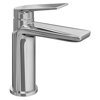 GravaHaus Luxury Sleek Modern Standard Mono Basin MixerChrome Finish from B&Q