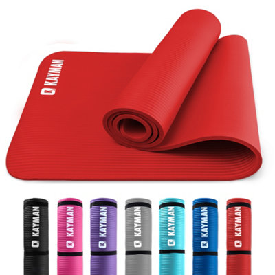 Kayman Yoga Mat Red - 183Cm X 60Cm - Multi-Purpose Extra Thick Foam Exercise Mats