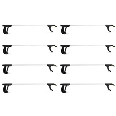 Keplin 8 Pack Litter Picker Ergonomic Long Reach Handle 30 Inch (75Cm) Garden Tool