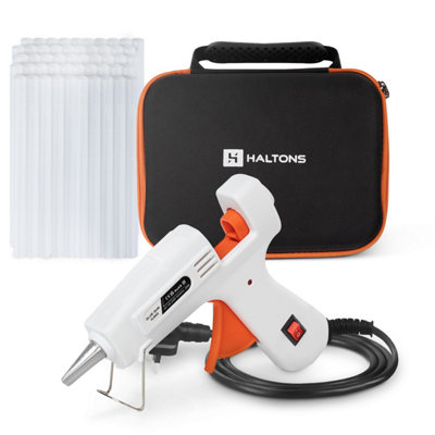 Haltons Hot Glue Gun - 20W Safe Electric Glue Gun With 50 Melt Glue Sticks (150mm X 7mm)