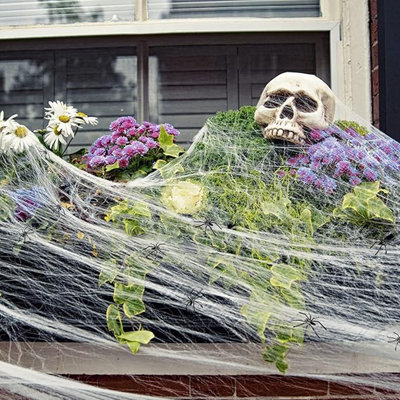 Kraft & Co Halloween Spider Web Decoration30Pcs Fake Spiders Halloween Decorations,100G Super StretchScary Spider Webs Cobweb from B&Q