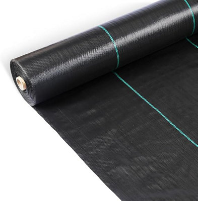 Keplin Unisex Black Heavy Duty Weed Control Membrane Fabric, Water- Resistant (2Mx5m) In - Image 2