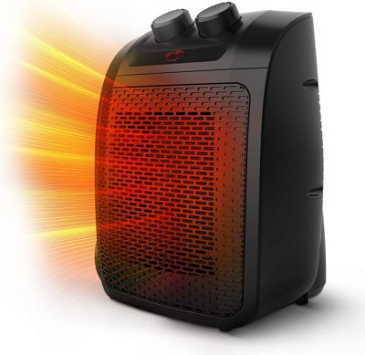 Keplin Ceramic Electric Fan HeaterBlack I 2000W Low Energy Consumption Space Heater  Mini Portable from B&Q
