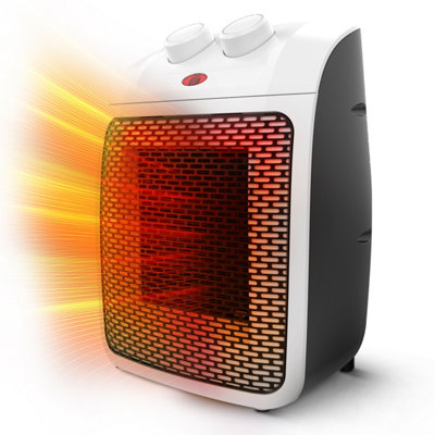 Keplin Ceramic Electric Fan HeaterWhite 2000W Low Energy Consumption Space Heater Mini Portable from B&Q