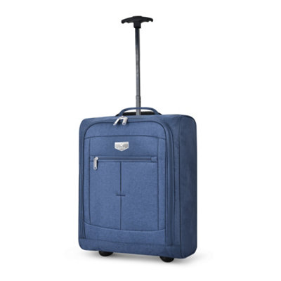 B&Q -  Easyjet 45X36X20 Carry-On Suitcase Underseat Cabin Bag Lightweight Hand Luggage 1.4Kg 33LBlue