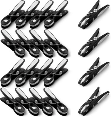 Keplin Clothes Pegs For Washing Line 20 Pack (Black)Washing Line Pegs With Metal Spring For Strong Grip from B&Q