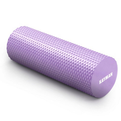 B&Q -  Sports Foam RollerSelf Massager For BackLegs & Yoga (44.5 X 15Cm)Purple