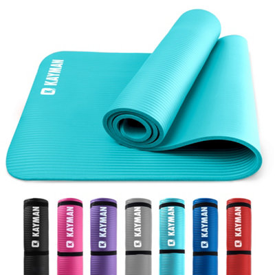 Kayman Yoga Mat 183Cm X 60Cm Multi-Purpose Extra Thick Foam Exercise MatsTeal from B&Q