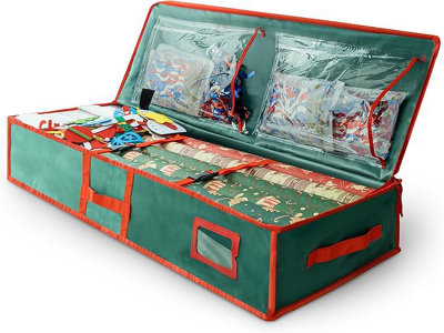 B&Q -  Christmas Tree & Wrapping Paper Storage BagFoldable600D Oxford Fabric With Carry Straps