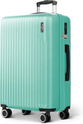 Lugg 28Inch  Vacay Suitcase Abs Luggage With Tsa Indent LockAluminium Trolley HandleSpinner Wheels Water ResistantMint from B&Q