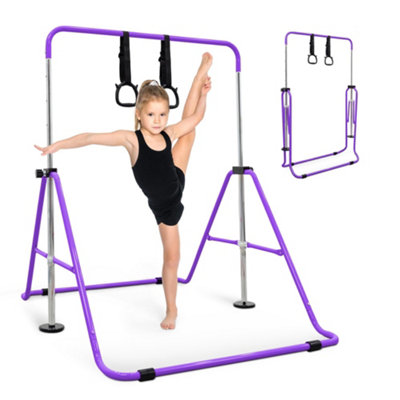 Kayman Unisex Purple Foldable Gymnastics Horizontal Bar With Hand Protection In | : Medium - Image 2