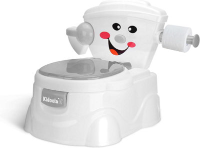 B&Q -  Grey Potty Training Toilet Seat With Splash GuardPortable6 Months To 5 Years