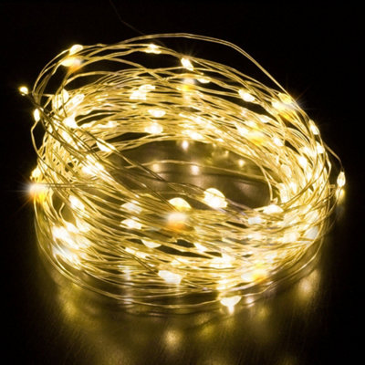 B&Q -  Led Battery-Powered Fairy Lights Copper Wire String Lights 2Pack 50Led