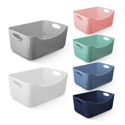 Keplin Unisex Multicolor 6 Pack Plastic Studio Basket - Container Boxes For Storage Organising - Image 5