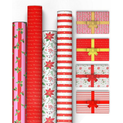 Kraft & Co 4 Pack 69Cm X 8M Gift Wrapping PaperCharm from B&Q